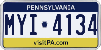 PA license plate MYI4134