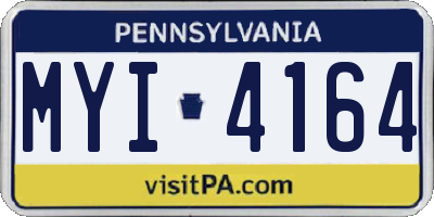 PA license plate MYI4164
