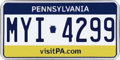 PA license plate MYI4299