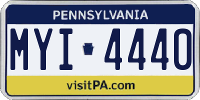 PA license plate MYI4440