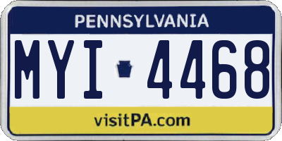 PA license plate MYI4468