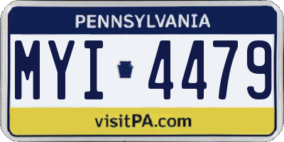 PA license plate MYI4479