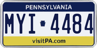 PA license plate MYI4484