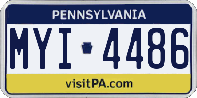 PA license plate MYI4486