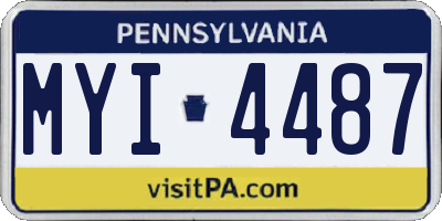 PA license plate MYI4487