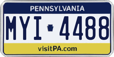 PA license plate MYI4488
