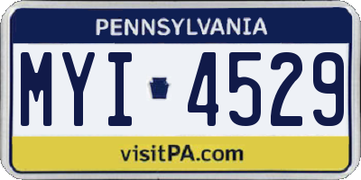 PA license plate MYI4529