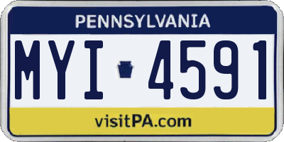 PA license plate MYI4591