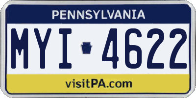 PA license plate MYI4622
