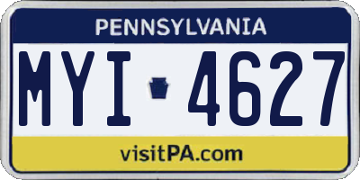 PA license plate MYI4627