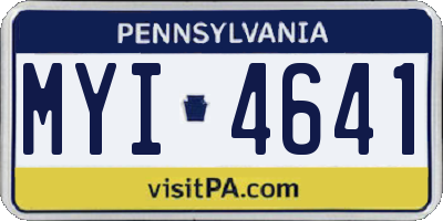 PA license plate MYI4641