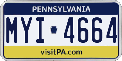 PA license plate MYI4664