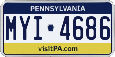 PA license plate MYI4686