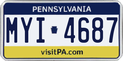 PA license plate MYI4687