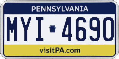 PA license plate MYI4690
