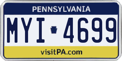 PA license plate MYI4699