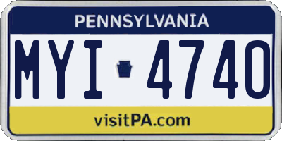 PA license plate MYI4740