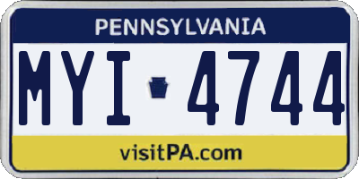PA license plate MYI4744