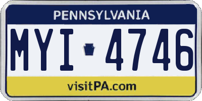 PA license plate MYI4746