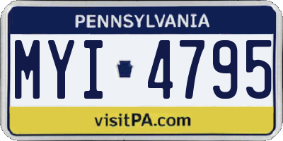 PA license plate MYI4795