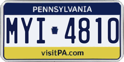 PA license plate MYI4810