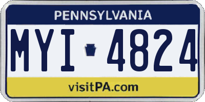 PA license plate MYI4824
