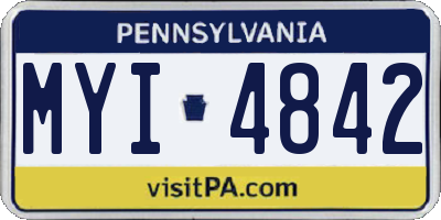 PA license plate MYI4842