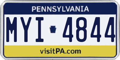 PA license plate MYI4844