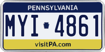 PA license plate MYI4861