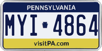 PA license plate MYI4864