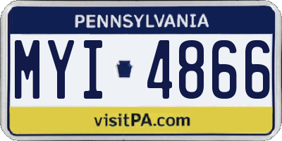 PA license plate MYI4866