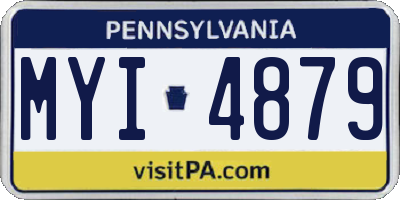 PA license plate MYI4879