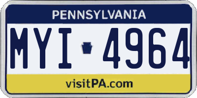 PA license plate MYI4964