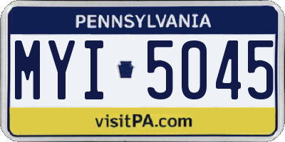 PA license plate MYI5045