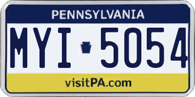 PA license plate MYI5054