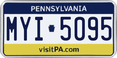 PA license plate MYI5095