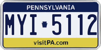 PA license plate MYI5112
