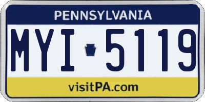 PA license plate MYI5119