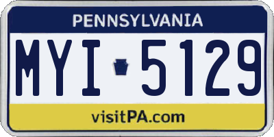 PA license plate MYI5129