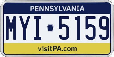PA license plate MYI5159