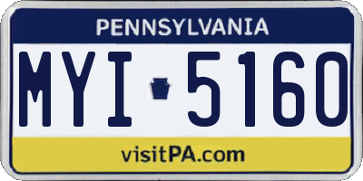 PA license plate MYI5160