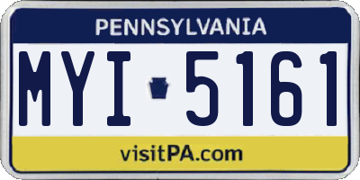 PA license plate MYI5161