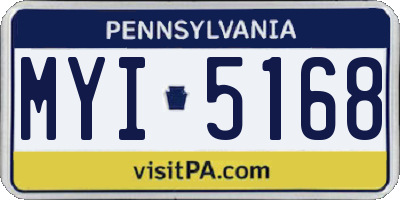 PA license plate MYI5168