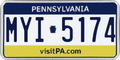 PA license plate MYI5174