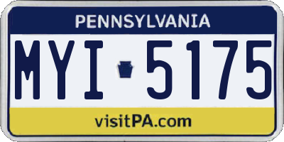 PA license plate MYI5175
