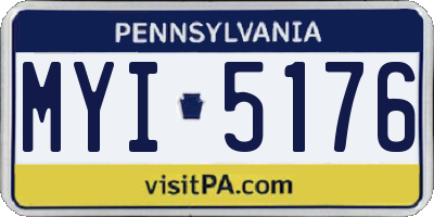 PA license plate MYI5176