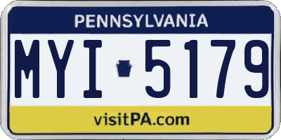 PA license plate MYI5179