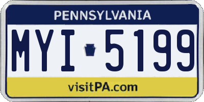 PA license plate MYI5199