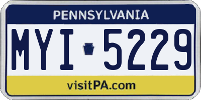 PA license plate MYI5229