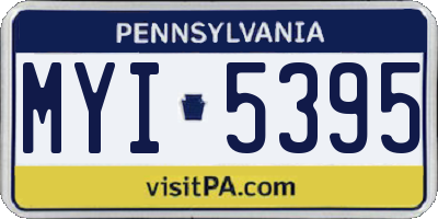 PA license plate MYI5395